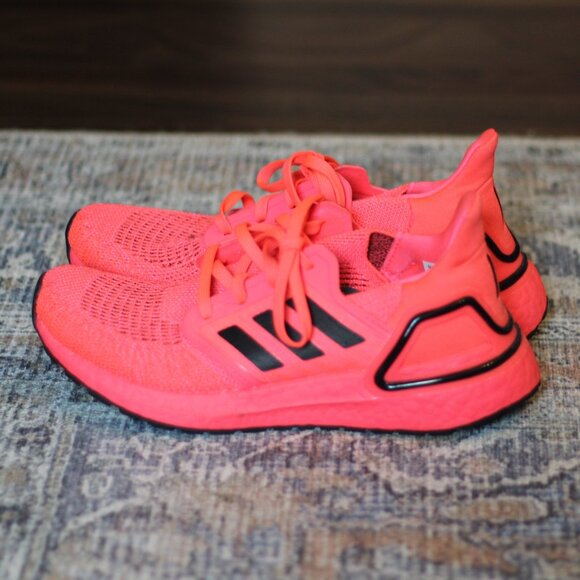 Adidas Ultraboost 20 Running Shoes, Bright Coral - Picture 3 of 7